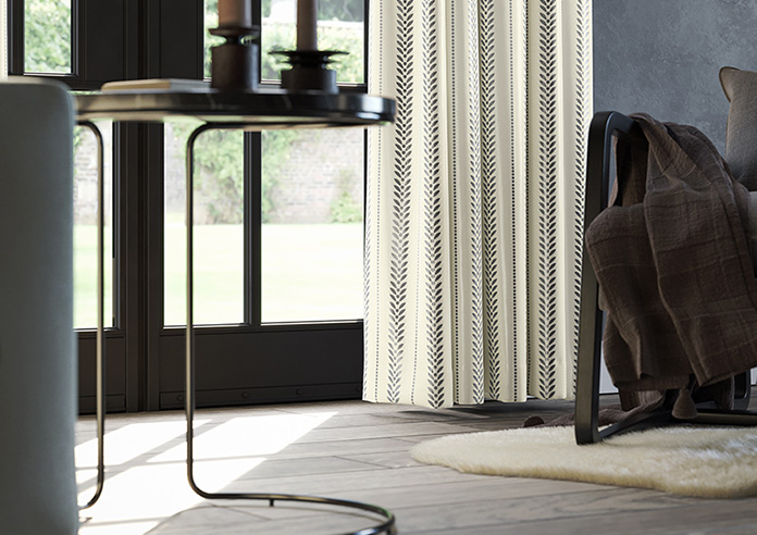 Laurel Stripe, Warm Grey - Made to Measure Curtains - Image 5